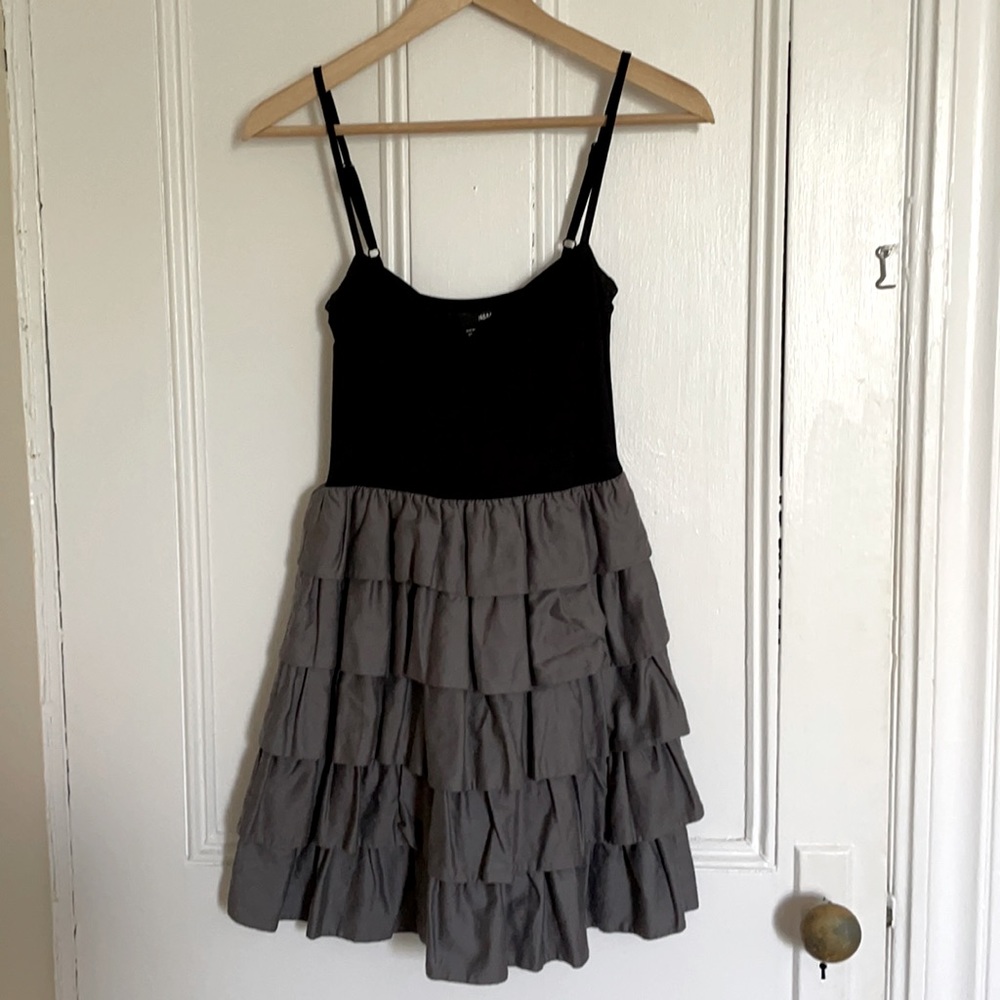 H&M Tiered Gray Dress